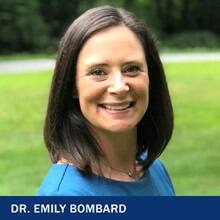 Dr. Emily Bombard with the text Dr. Emily Bombard