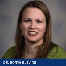 Dr. Sonya Blevins with the text Dr. Sonya Blevins 