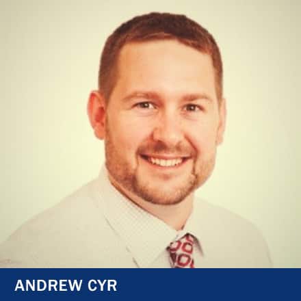 Andrew Cyr, who earned a graduate certificate in accounting in 2021