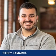 Casey LaMarca, assistant creative director at SNHU and 2019 master's in communication SNHU graduate