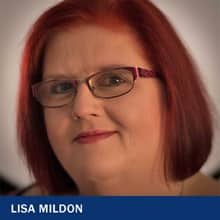 Lisa Mildon with the text Lisa Mildon