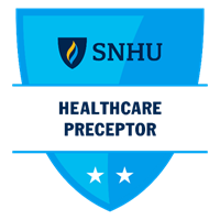 SNHU Nursing and Healthcare Preceptor badge.