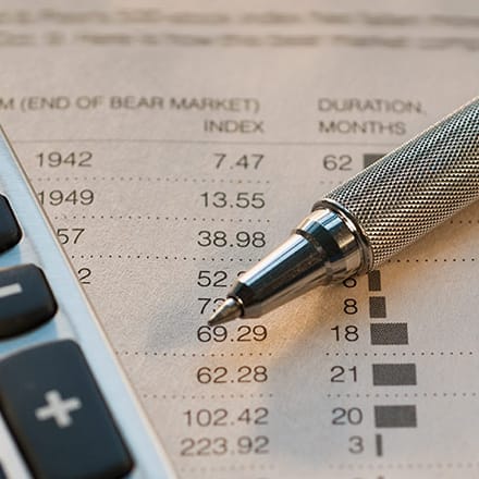 A pen, a calculator and taxes