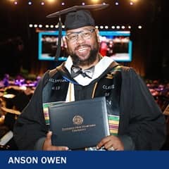 Anson Owen, an SNHU graduate who earned his bachelors in general studies. 