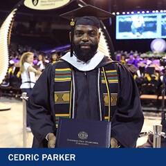 Cedric Parker, a 2023 graduate from SNHU with a BA in Psychology