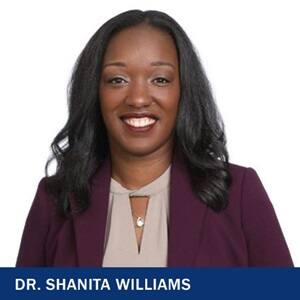 Dr. Shanita Williams with the text Dr. Shanita Williams
