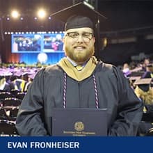 Evan Fronheiser, a 2023 Master of Business Administration graduate from SNHU