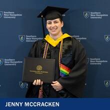 Jenny McCracken '24, an SNHU graduate with a business administration degree