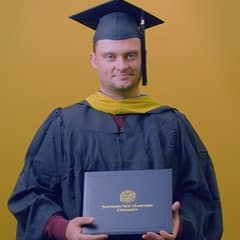 Luke Blaeser '25, SNHU graduate with a master's in healthcare administration.