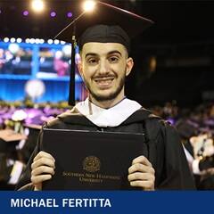 Michael Fertitta '23, SNHU graduate who earned his bachelors in communication degree with a minor in esports.