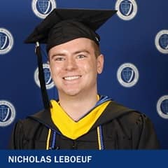 Nicholas LeBoeuf, a graduate from SNHU with his bachelors in computer science.