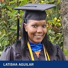 Latisha Aguilar a 2021 BA in psychology graduate from SNHU