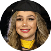 Tiare Hazen, a Michigan resident and SNHU graduate, wearing her cap and gown.