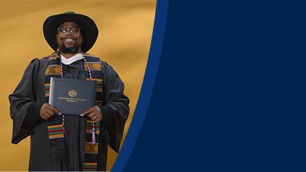 Brandon Hayes, a 2024 bachelor's in graphic design and media graduate from SNHU.