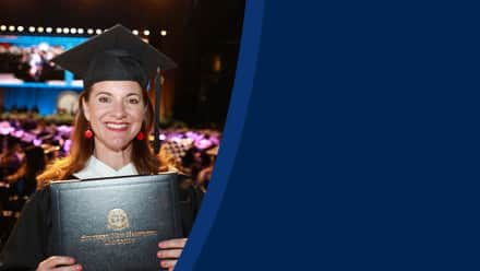 Donna Parisi, a 2024 graduate with her Master of Arts (MA) in English and Creative Writing from SNHU.