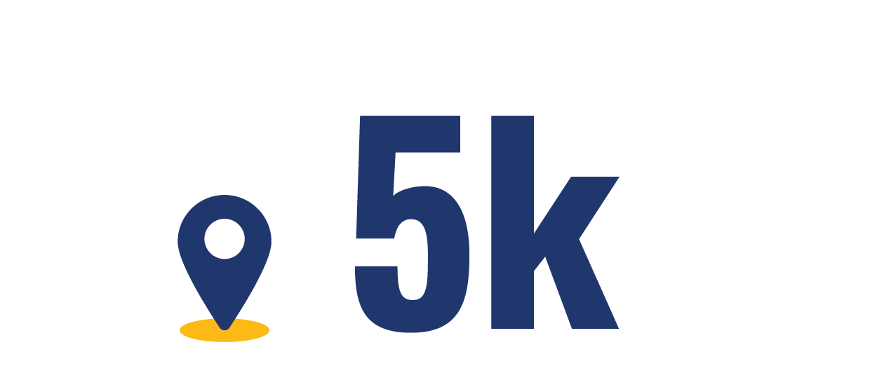 Student body icon which includes a location icon and the number 5k in relation to the number of Arizona students.