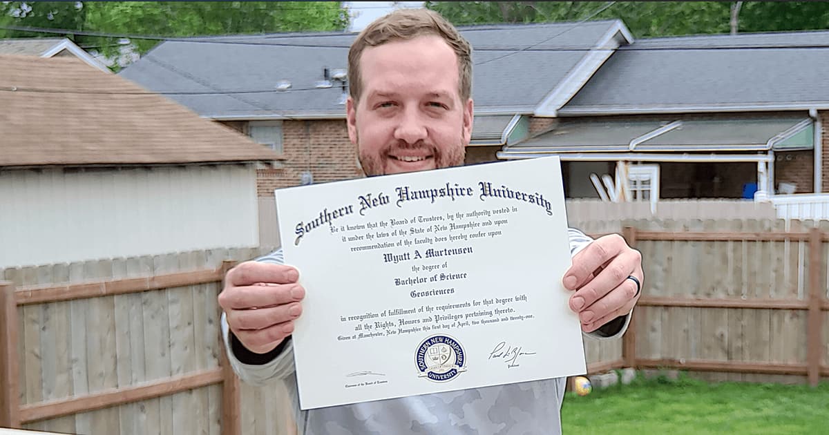 Military Student Earns Geosciences Degree At SNHU